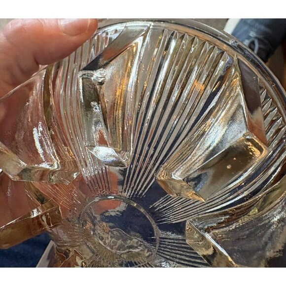 5" Clear Depression Glass Footed Candy/Condiment/Trinket Dish Rare Yellow Cast - Picture 3 of 11